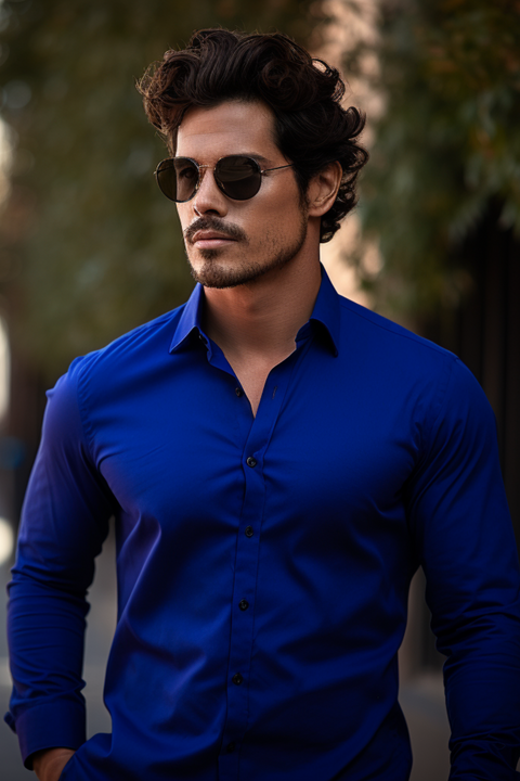 Royal - Plain Blue Shirt